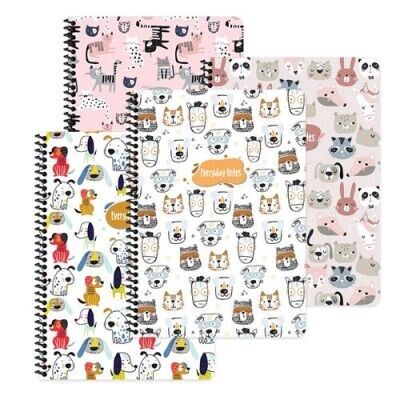Keskin A4 80 Yp.Çiz. Karton Kp.Spr.Animal Friends Defter