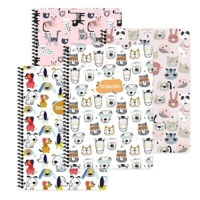 Keskin 16,5*22,5 80 Yp.Kar.Karton Kp.Spr.Animal Friends Defter