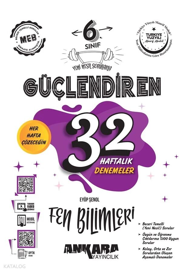 ANKARA 6.SINIF FEN BİLİMLERİ 32 HAFTALIK KAZANIM DENEMELERİ