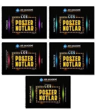 KR AKADEMİ 8.SINIF LGS POSTER NOTLAR SETİ 5 Lİ