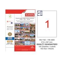 TANEX TW-2000 210x297 mm LASER ETİKET
