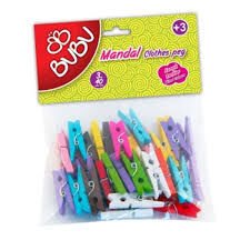 BU-BU HS0005 MANDAL 3CM 40'LI RENKLİ