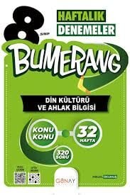 GÜNAY 8.SINIF DİN KÜLTÜRÜ ve AHLAK BİLGİSİ BUMERANG HAFTALIK DENEMELER 25-26