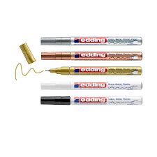 EDDING 780 ÇOK AMAÇLI ÖRTÜCÜ BOYAMA DEKORASYON MARKÖRÜ 0.8 mm 5'li METALİK BASIC