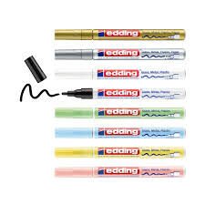 EDDING 751 ÇOK AMAÇLI ÖRTÜCÜ BOYAMA DEKORASYON MARKÖRÜ 1-2 mm 8'li PASTEL RENKLER