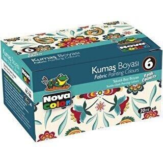 NOVA COLOR KUMAŞ BOYASI ŞİŞE 6 LI NC-188
