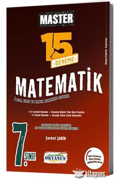OKYANUS 7.SINIF MATEMATİK MASTER 15 DENEMESİ