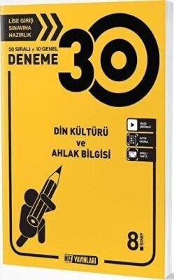 HIZ 8.SINIF DİN KÜLTÜRÜ ve AHLAK BİLGİSİ DENEME 30 LU