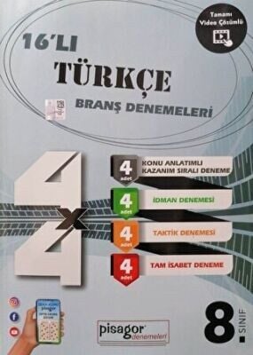 ZEKA KÜPÜ 8.SINIF TÜRKÇE 16 LI PİSAGOR DENEME