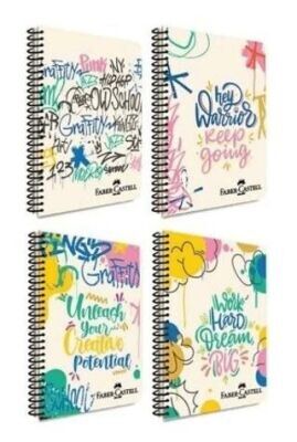 FABER CASTELL 16425 PP KPK GRAFİTİ SPRALİ DEFTERTER 80YP KAR
