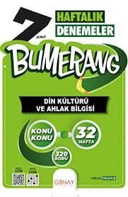GÜNAY 7.SINIF DİN KÜLTÜRÜ BUMERANG HAFTALIK DENEME (24-25)