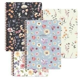 Keskin A4 80 Yp.Çiz. Karton Kp.Spr.Çiçek Defter