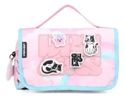 CHIMOLA CAT PINK AQUA KALEM ÇANTASI (TR170)