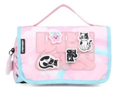 CHIMOLA CAT PINK AQUA KALEM ÇANTASI (TR170)