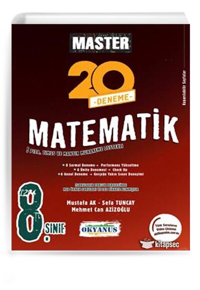 OKYANUS 8.SINIF MATEMATİK MASTER 20 DENEMESİ