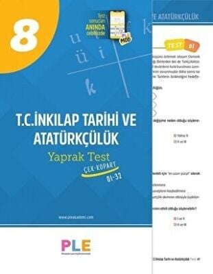 BİREY 8.SINIF TC İNKILAP TARİHİ ve ATATÜRKÇÜLÜK YAPRAK TESTİ (132)