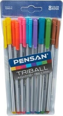 TÜKENMEZ PENSAN TRİBALL RENKLİ 8 Lİ SET