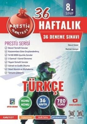 NARTEST 8.SINIF TÜRKÇE HAFTALIK 36 DENEME
