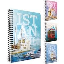 İSTANBUL NOTES SP SERT KAPAK DEFTER 17x24 80 YP KARELİ