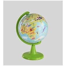 GÜRBÜZ 15 CM. KİDS DİNO WORLD GLOBE + PUZZLE (54 PCS)