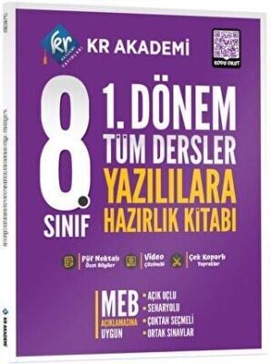 Kr Akademi 8.Sınıf Tüm Dersler 1.Dönem Yazililara Hazırlık Kitabi