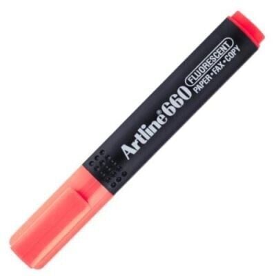 ARTLİNE 660 FOSFORLU KALEM KESİK UÇ 1,0-0-4 MM FOSFORLU KIRMIZI