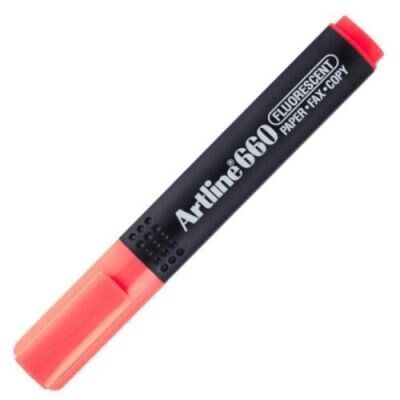 ARTLİNE 660 FOSFORLU KALEM KESİK UÇ 1,0-0-4 MM FOSFORLU KIRMIZI