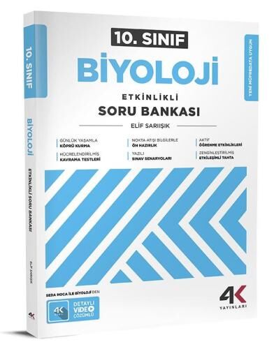 4K 10.SINIF BİYOLOJİ ETKİNLİKLİ SORU BANKASI (25-26)