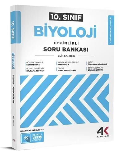 4K 10.SINIF BİYOLOJİ ETKİNLİKLİ SORU BANKASI (25-26)