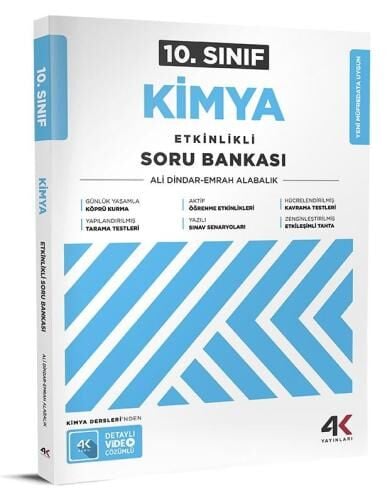 4K 10.SINIF KİMYA ETKİNLİKLİ SORU BANKASI (25-26)