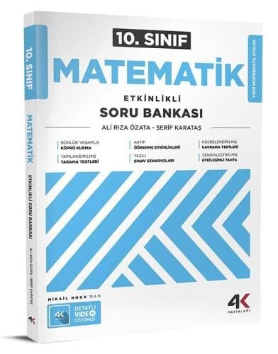 4K 10.SINIF MATEMATİK ETKİNLİKLİ SORU BANKASI (25-26)