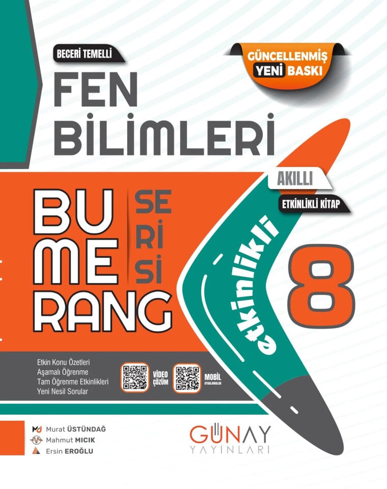 Günay 8.Sınıf Fen Bilimleri Bumerang Etkinlikli Soru Bankasi 25-26