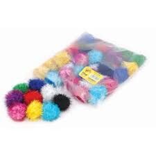 BU-BU PON004 PONPON SİMLİ 1CM 100 LÜ KARMA