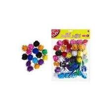 BU-BU PON006 PONPON SİMLİ 3CM 25'Lİ KARMA