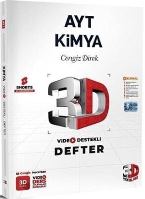 3D AYT KİMYA VİDEO DESTEKLİ DEFTER
