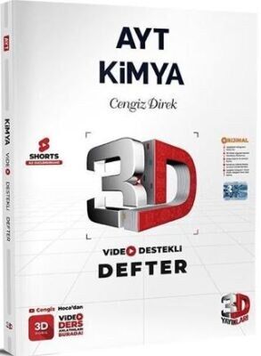 3D AYT KİMYA VİDEO DESTEKLİ DEFTER
