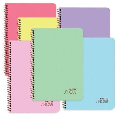 Keskin A4 96 Yp.Kar. PP Kp.Spiralli Pastel Show Defter