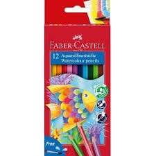 FABER CASTELL AQUARELL BOYA KALEMİ 12 RENK KARTON KUTU