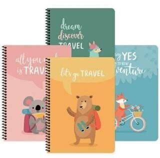 Keskin A4 80 Yp.Çiz. Karton Kp.Spr.Gezginler Defter