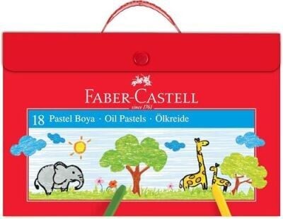FABER CASTELL 2856 PLS. ÇANTALI PASTEL BOYA 18 RENK
