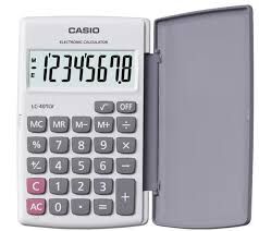 Casio Lc-401lv-We 8 Hane Beyaz Cep Tipi Hesap Makinesi