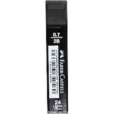 FABER CASTELL 127774 SUPER FINE T BLACK MIN 0.7 2B 75MM