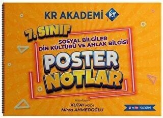 KR AKADEMİ 7.SINIF SOSYAL BİLGİLER VE DİN KÜLTÜRÜ POSTER NOTLAR