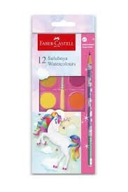 FABER CASTELL 5292000003000 UNICORN SULU BOYA BÜYÜK BOY 12'Lİ+1 KURŞUN KALEM