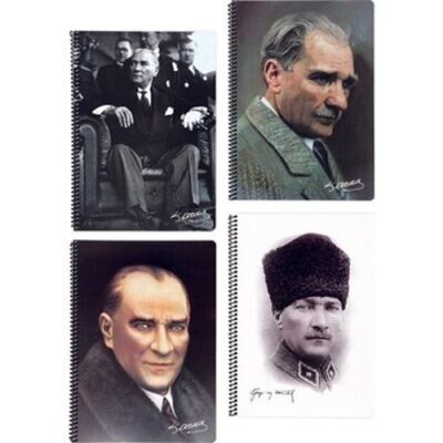 KESKİN A4 80 YP.ÇİZGİLİ PP KP.SPR. ATATÜRK DEFTER