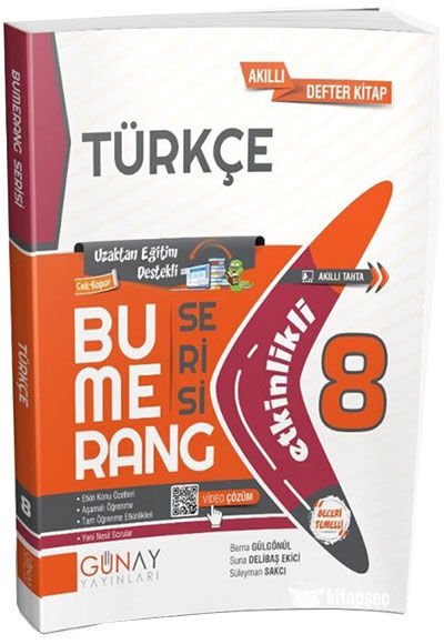 GÜNAY 8.SINIF TÜRKÇE ETKİNLİKLİ KİTAP (24-25)