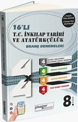 ZEKA KÜPÜ 8.SINIF TC İNKILAP TARİHİ ve ATATÜRKÇÜLÜK 16 LI PİSAGOR DENEME